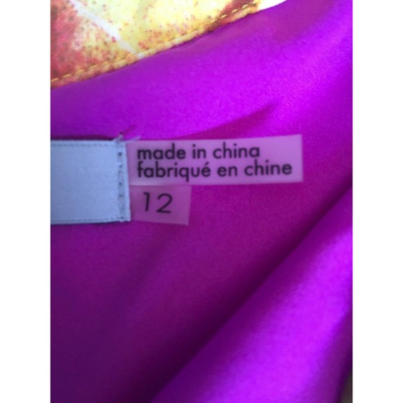 Marc New York Andrew Marc Dress Size 12 Multicolor Short Sleeve V-Neck - Picture 10 of 12